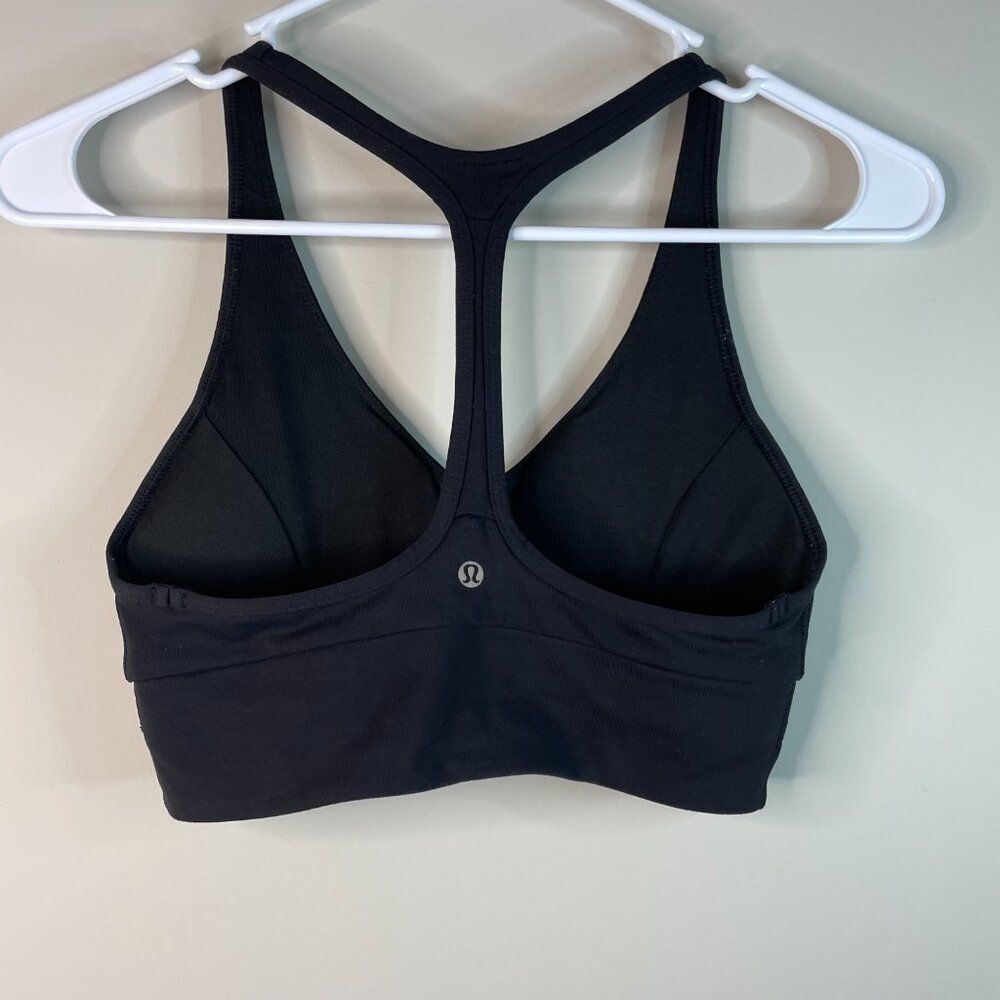 Lululemon Zipper Cool to Street Racerback Sports Bra Black No Tag Size 4 - Picture 3 of 11